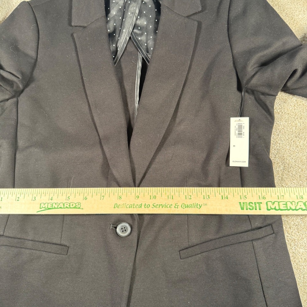 Old Navy Blazer Women Size M Black Single Button 615588-00-1 Jacket Work NEW - Picture 9 of 13